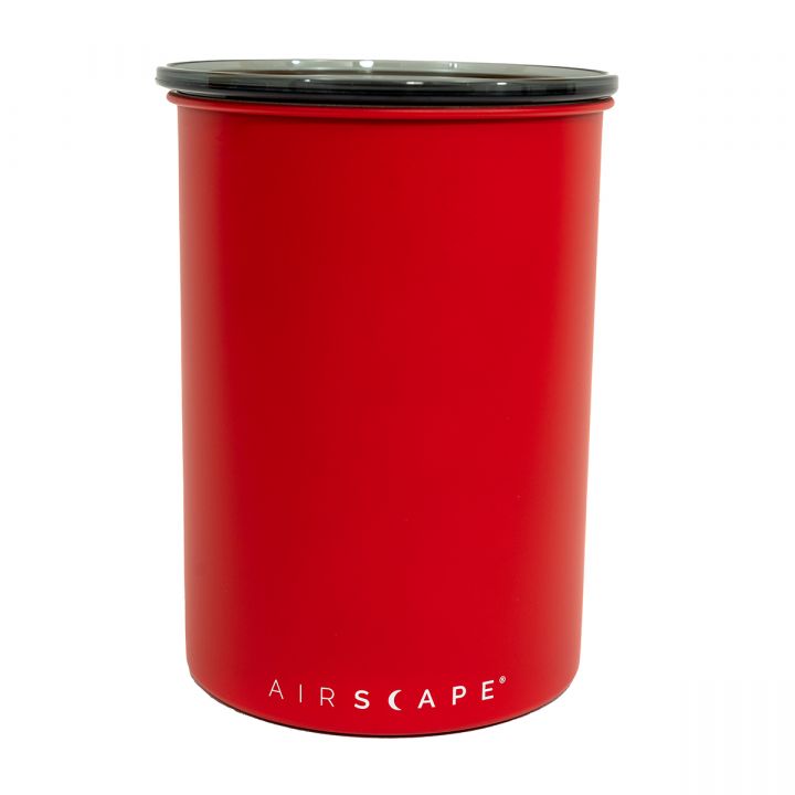 Planetary Design Airscape RVS vacuüm voorraadpot - 500 gram - mat rood