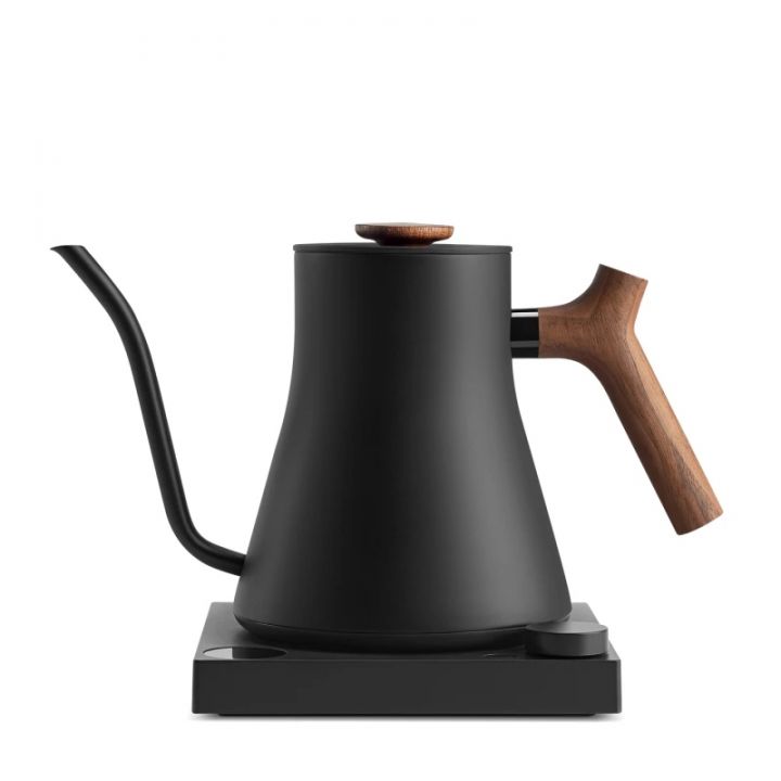 Fellow Stagg EKG PRO elektrische waterkoker - 900 ml - mat zwart met houten accenten