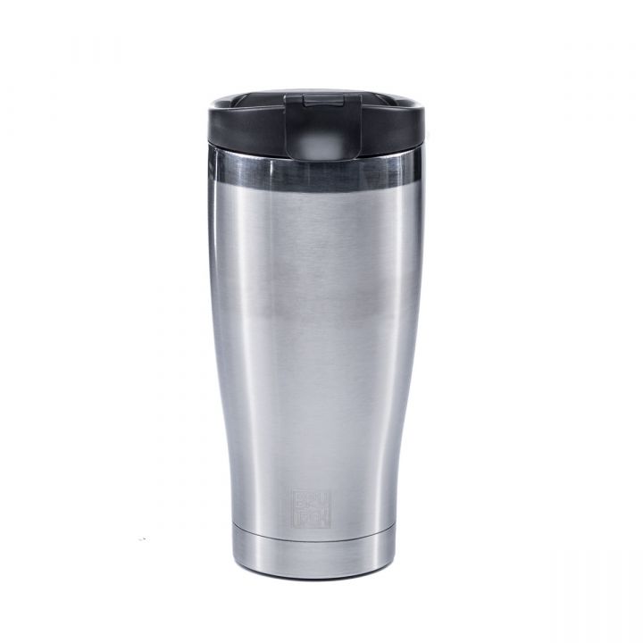 Planetary Design reisbeker "adventure" – Brushed Steel – 475 ml