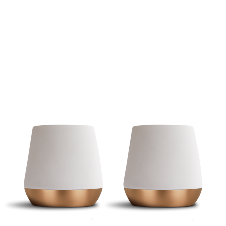 Fellow Joey mok van keramiek voor espresso - 2 stuks - 70 ml - mat wit en koper