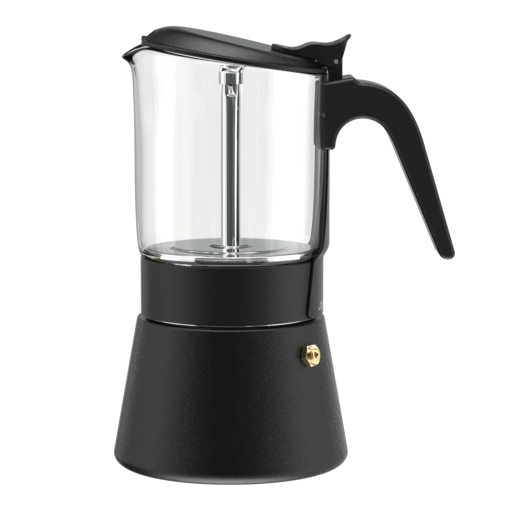 Joy Resolve ClearBrew Moka Pot voor alle hitte bronnen – zwart – 240 ml
