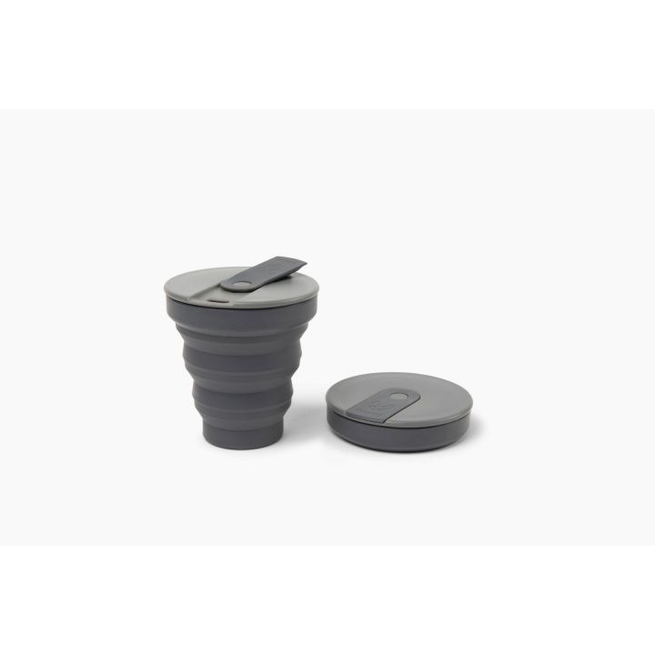 Hunu opvouwbare reisbeker – charcoal – 355 ml