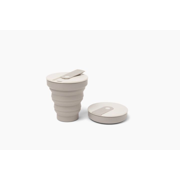 Hunu opvouwbare reisbeker – warm grey – 355 ml