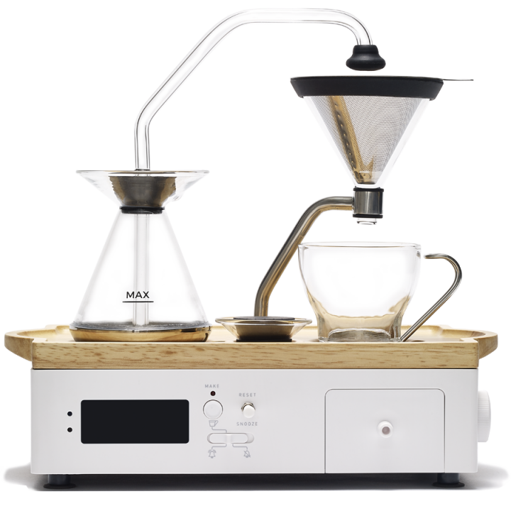 Joy Resolve Barisieur – automatische thee- en koffiezetter met alarmfunctie – wit