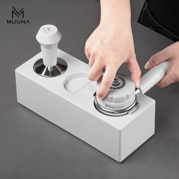 MUVNA Tamper en Portafilter Base wit ABS 58mm