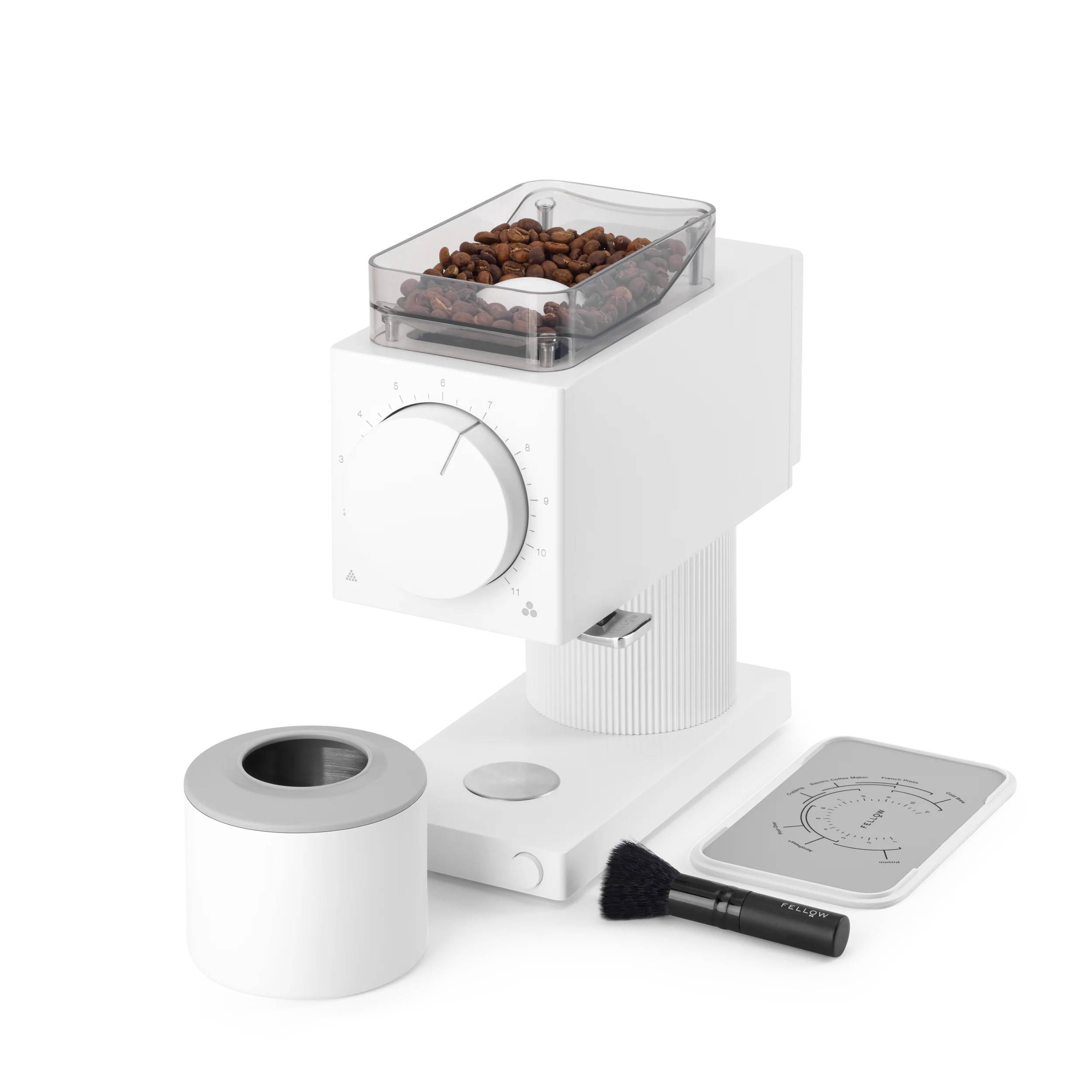 Fellow Ode Gen 2 koffie bonenmaler - geschikt voor filter koffiezetmethodes - mat wit