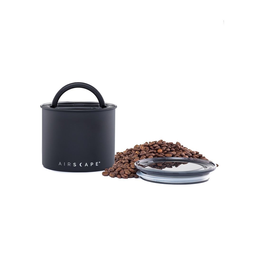 Planetary Design Airscape RVS vacuüm voorraadpot - 250 gram - mat zwart