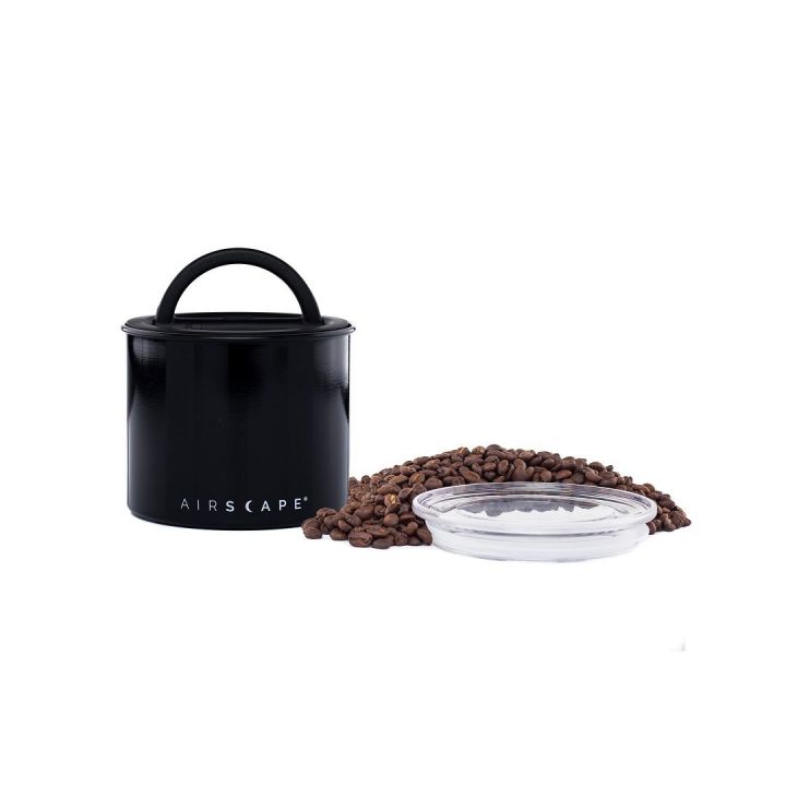Planetary Design Airscape RVS vacuüm voorraadpot - 250 gram - obsidiaan (zwart)