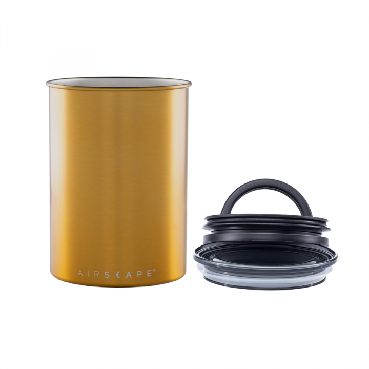 Planetary Design Airscape RVS vacuüm voorraadpot - 500 gram - geborsteld messing (goud-achtig)