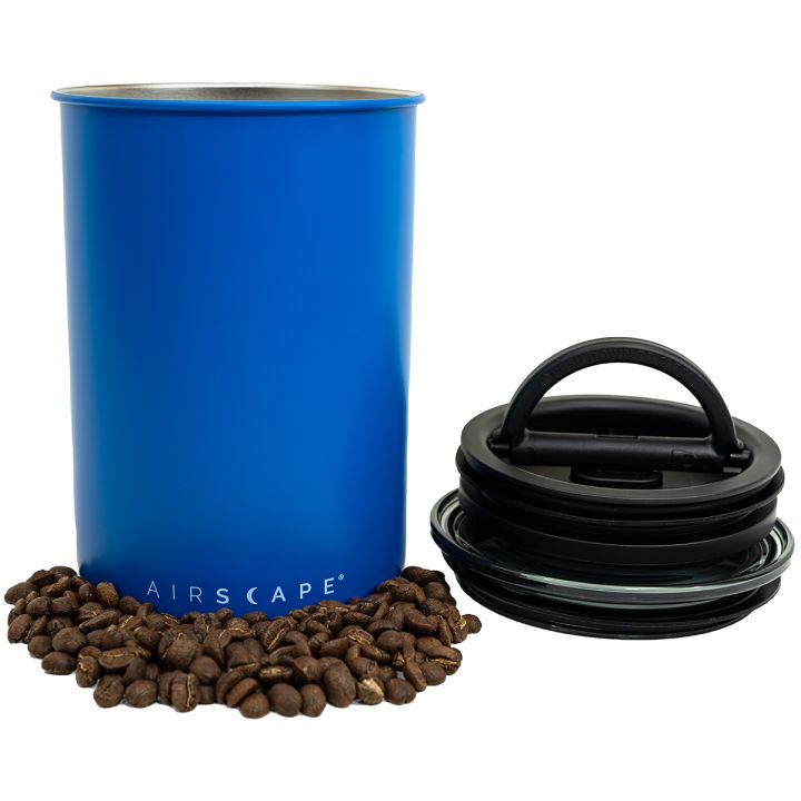Planetary Design Airscape RVS vacuüm voorraadpot - 500 gram - blauw mat