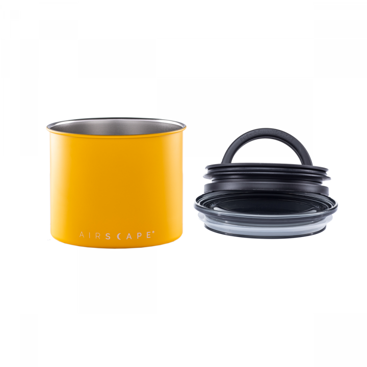 Planetary Design Airscape RVS vacuüm voorraadpot - 250 gram - geel mat