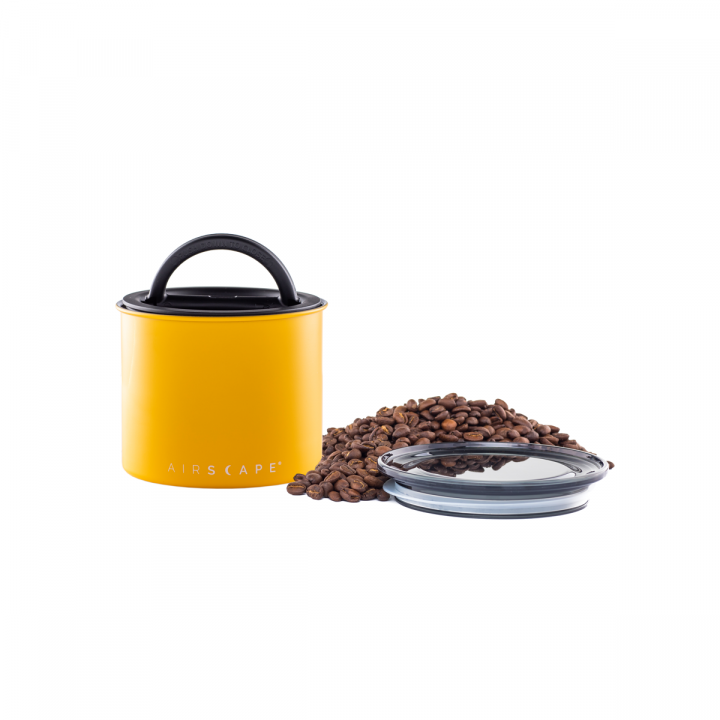 Planetary Design Airscape RVS vacuüm voorraadpot - 250 gram - geel mat