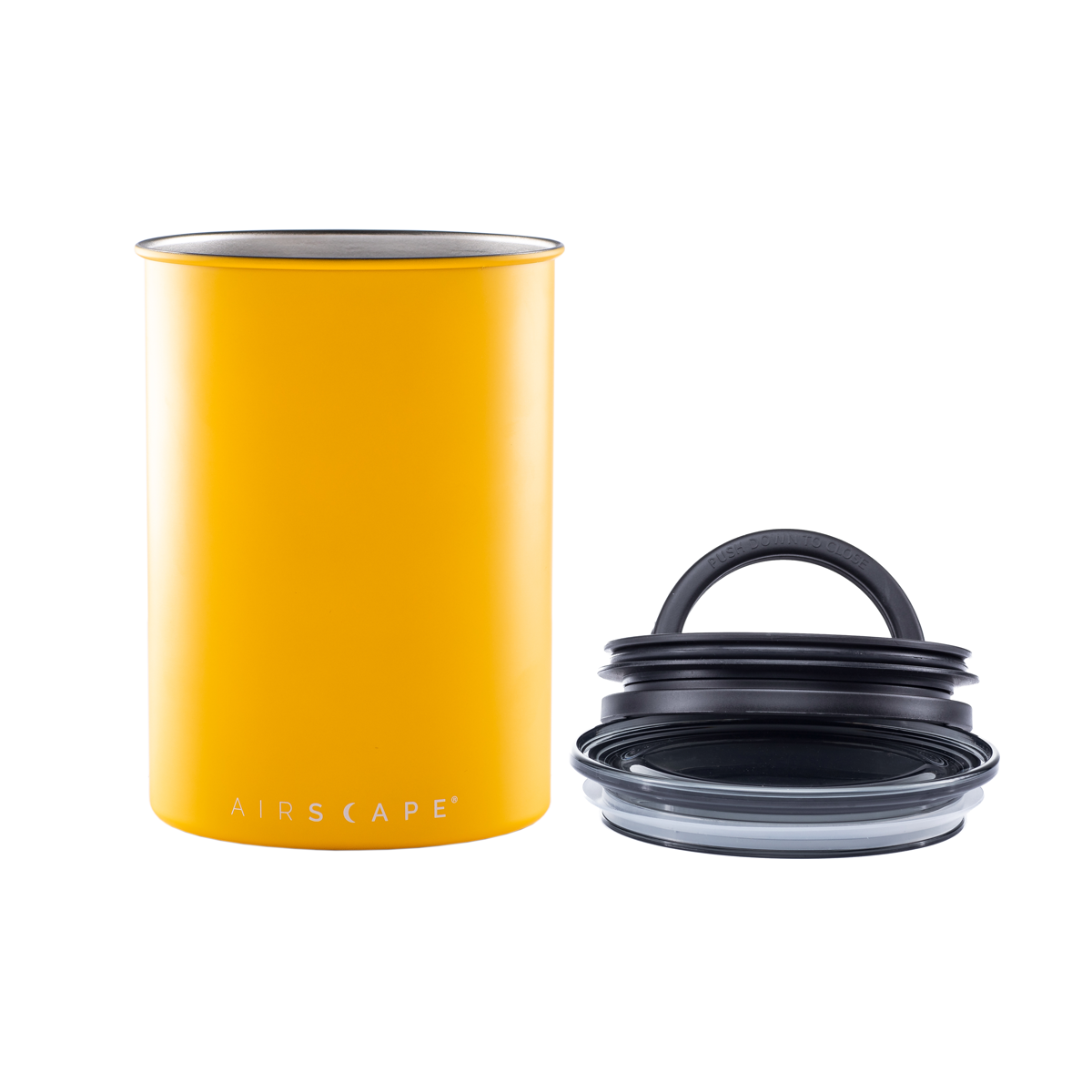 Planetary Design Airscape RVS vacuüm voorraadpot - 500 gram - mat geel