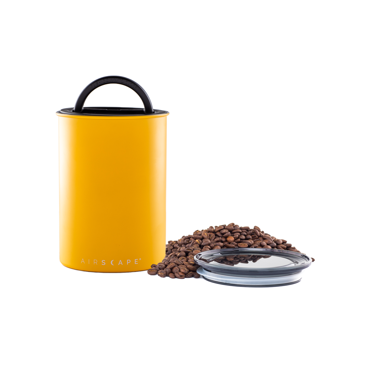 Planetary Design Airscape RVS vacuüm voorraadpot - 500 gram - mat geel