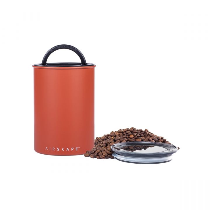 Planetary Design Airscape RVS vacuüm voorraadpot - 500 gram - mat steenrood