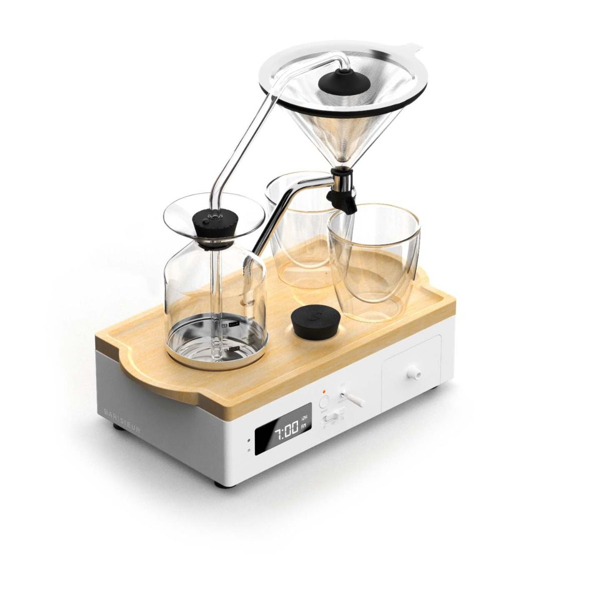 Joy Resolve Barisieur 'GRANDE' – automatische thee- en koffiezetter met alarmfunctie – wit