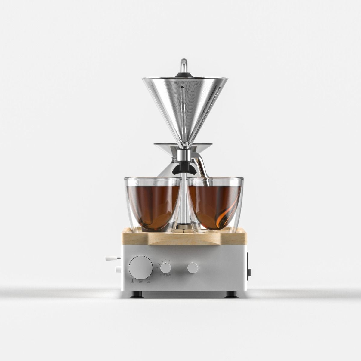 Joy Resolve Barisieur 'GRANDE' – automatische thee- en koffiezetter met alarmfunctie – wit
