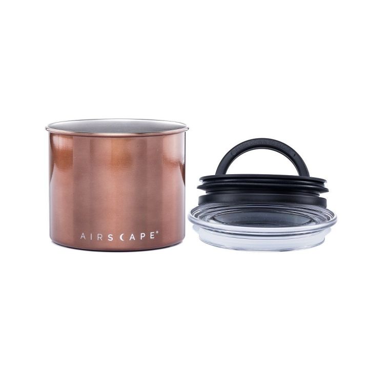 Planetary Design Airscape RVS vacuüm voorraadpot - 250 gram - mokka bruin