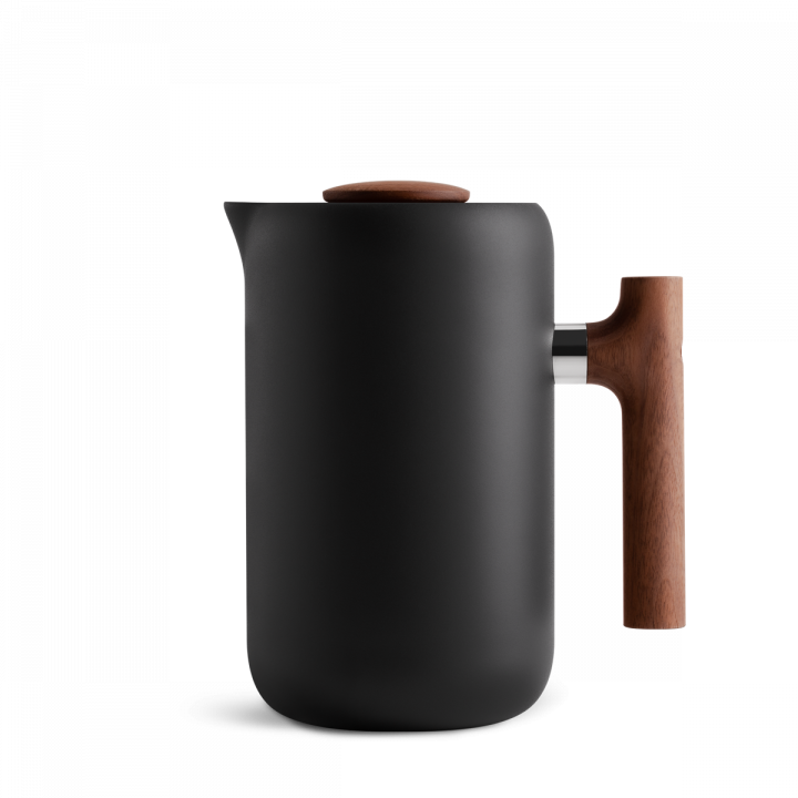 Fellow Clara french press / cafetière - 710 ml - mat zwart met houten accenten