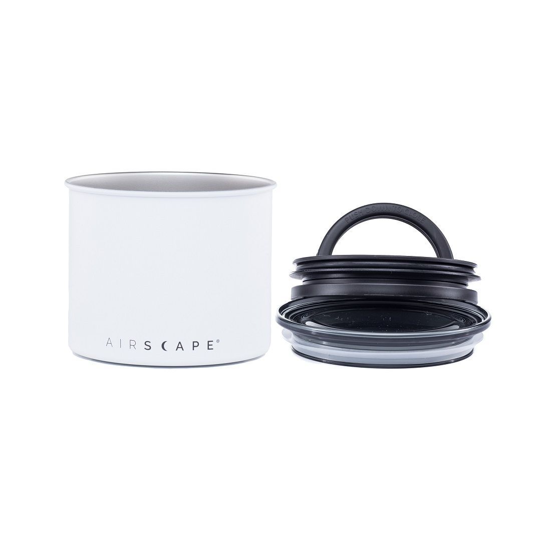 Planetary Design Airscape RVS vacuüm voorraadpot - 250 gram - mat wit