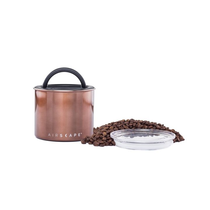 Planetary Design Airscape RVS vacuüm voorraadpot - 250 gram - mokka bruin