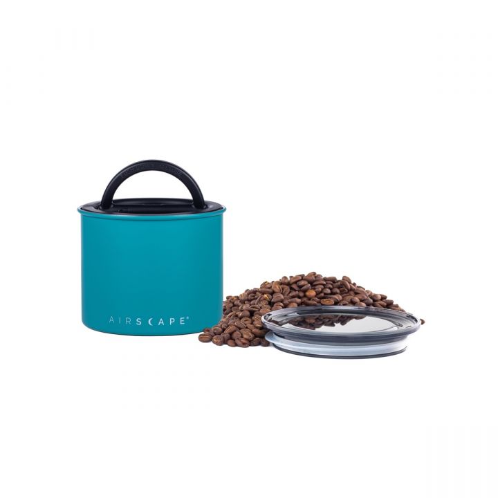 Planetary Design Airscape RVS vacuüm voorraadpot - 250 gram - turquoise mat