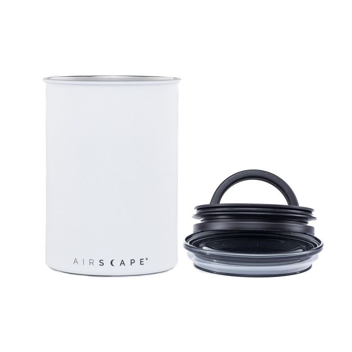 Planetary Design Airscape RVS vacuüm voorraadpot - 500 gram - mat wit