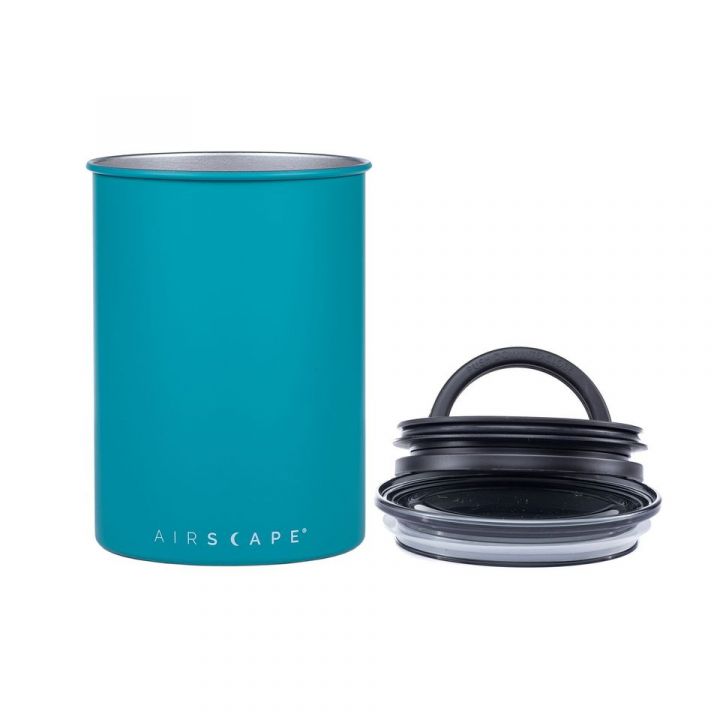 Planetary Design Airscape RVS vacuüm voorraadpot - 500 gram - mat turquoise