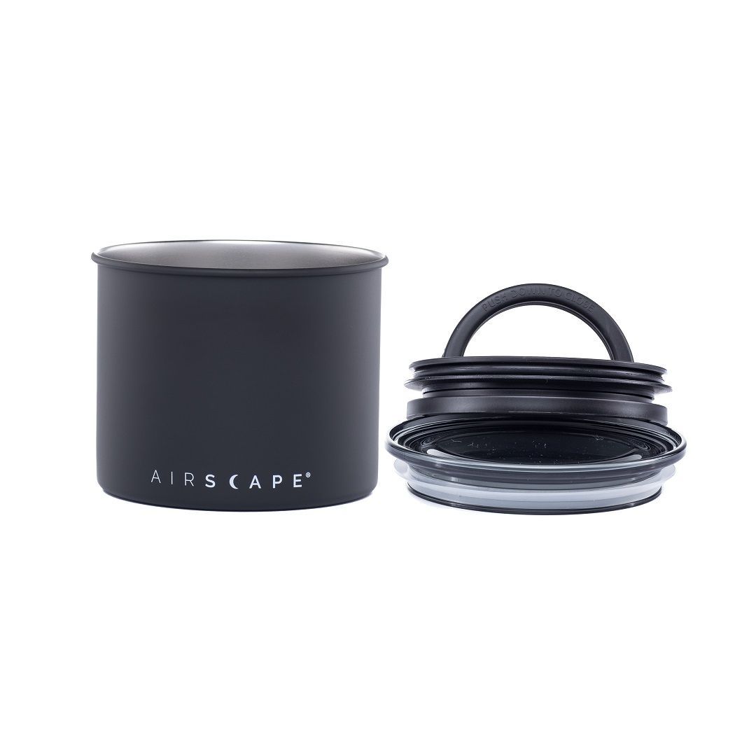 Planetary Design Airscape RVS vacuüm voorraadpot - 250 gram - mat zwart