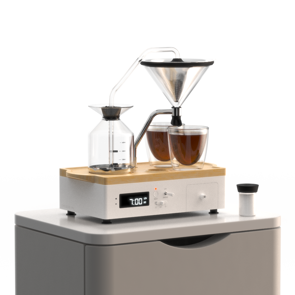 Joy Resolve Barisieur 'GRANDE' – automatische thee- en koffiezetter met alarmfunctie – wit