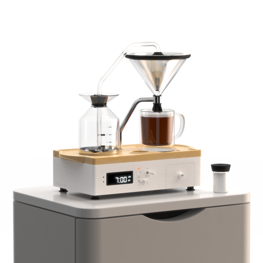 Joy Resolve Barisieur 'GRANDE' – automatische thee- en koffiezetter met alarmfunctie – wit