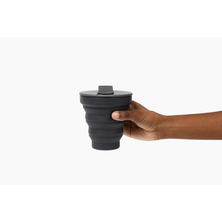 Hunu opvouwbare reisbeker – charcoal –  355 ml