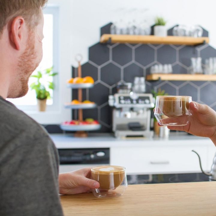 Kruve Imagine Cortado glazen 150 ml set van 2 dubbelwandig borosilicaatglas