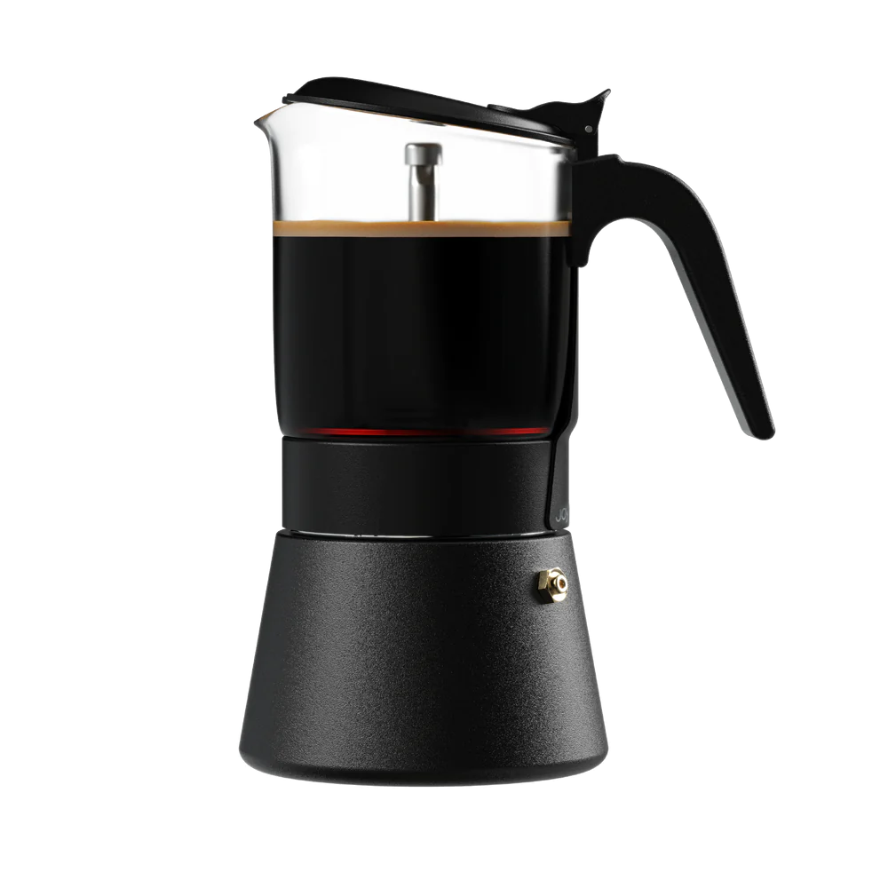 Joy Resolve ClearBrew Moka Pot voor alle hitte bronnen – zwart – 240 ml