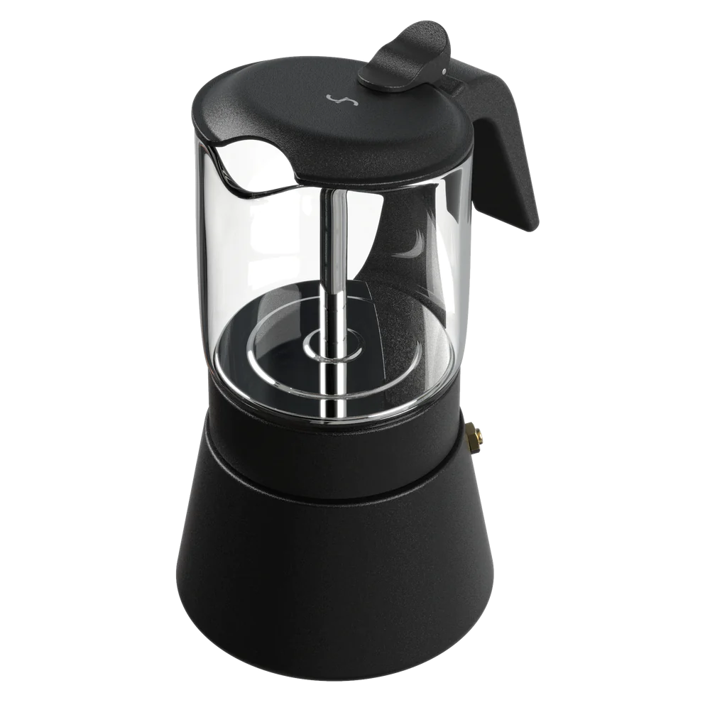 Joy Resolve ClearBrew Moka Pot voor alle hitte bronnen – zwart – 240 ml