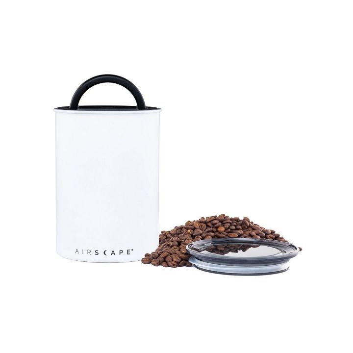 Planetary Design Airscape RVS vacuüm voorraadpot - 500 gram - mat wit