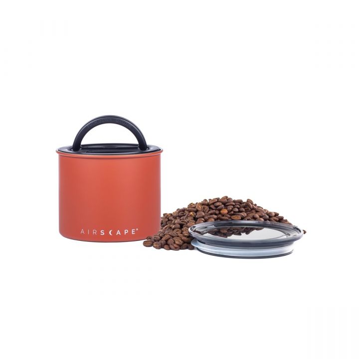 Planetary Design Airscape RVS vacuüm voorraadpot - 250 gram - steenrood mat