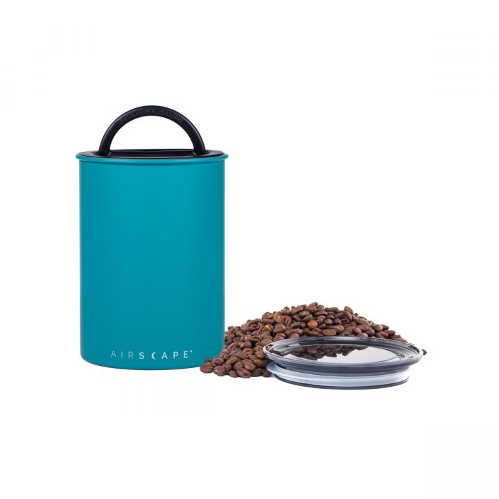 Planetary Design Airscape RVS vacuüm voorraadpot - 500 gram - mat turquoise