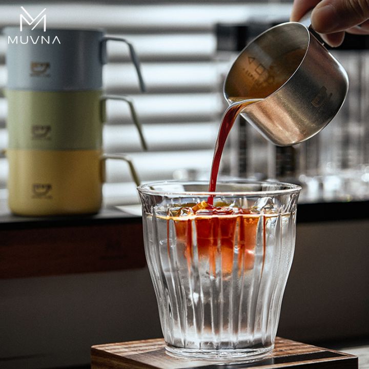 MUVNA Xingyu espresso dosing cup 100ml rvs laag model