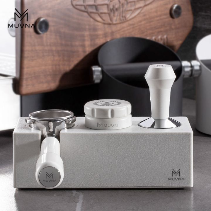 MUVNA Tamper en Portafilter Base wit ABS 58mm