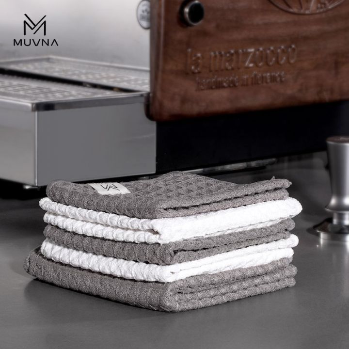 MUVNA Waffle Towel grijs polyester vierkant baristadoek