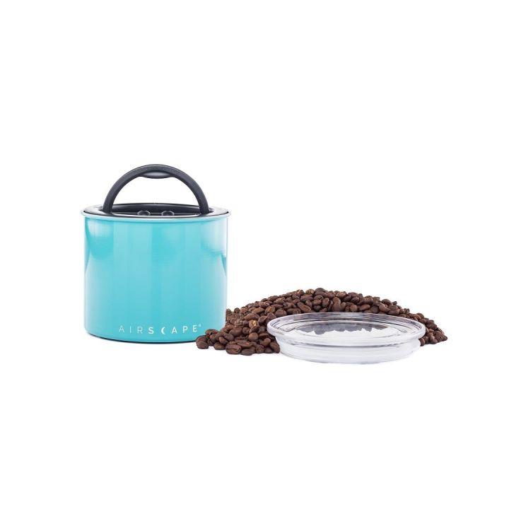 Planetary Design Airscape RVS vacuüm voorraadpot - 250 gram - turquoise glanzend
