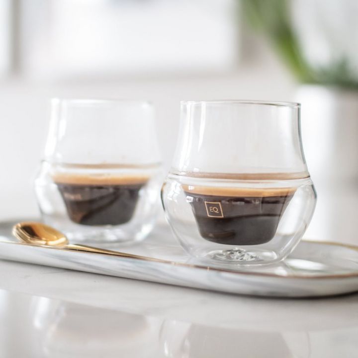 Kruve Propel Espresso glazen 75 ml set van 2 dubbelwandig borosilicaatglas
