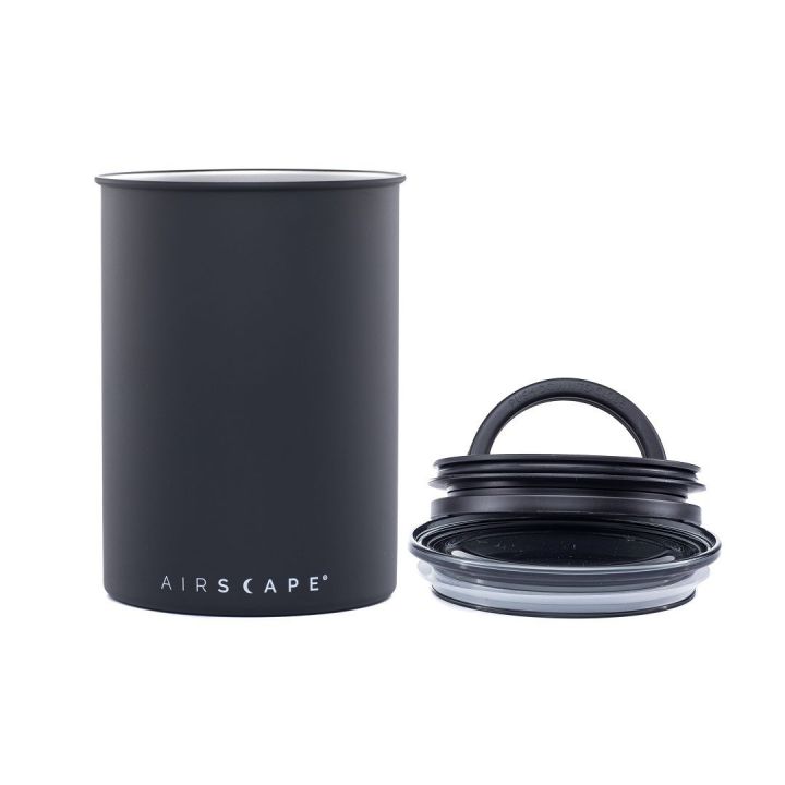 Planetary Design Airscape RVS vacuüm voorraadpot - 500 gram - mat zwart