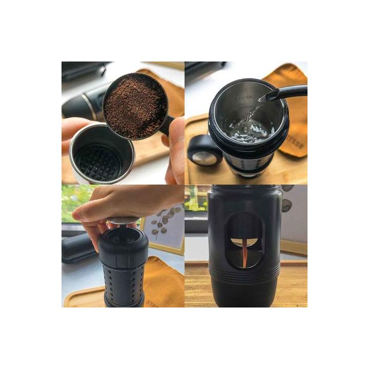 Staresso Travel Mini meeneemare espresso maker – 80 ml – voor Nespresso + gemalen koffie