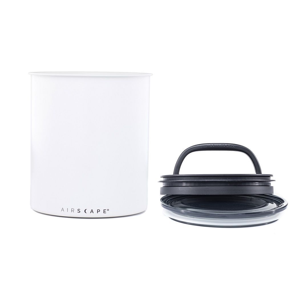 Planetary Design Airscape RVS vacuüm voorraadpot - 1000 gram - mat wit