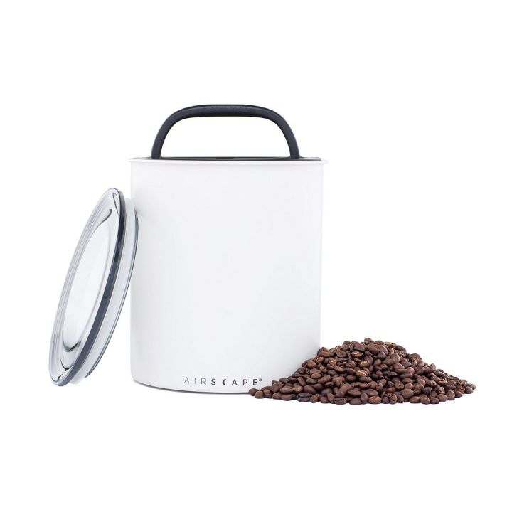 Planetary Design Airscape RVS vacuüm voorraadpot - 1000 gram - mat wit