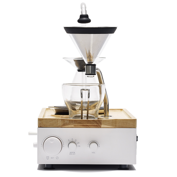 Joy Resolve Barisieur – automatische thee- en koffiezetter met alarmfunctie – wit