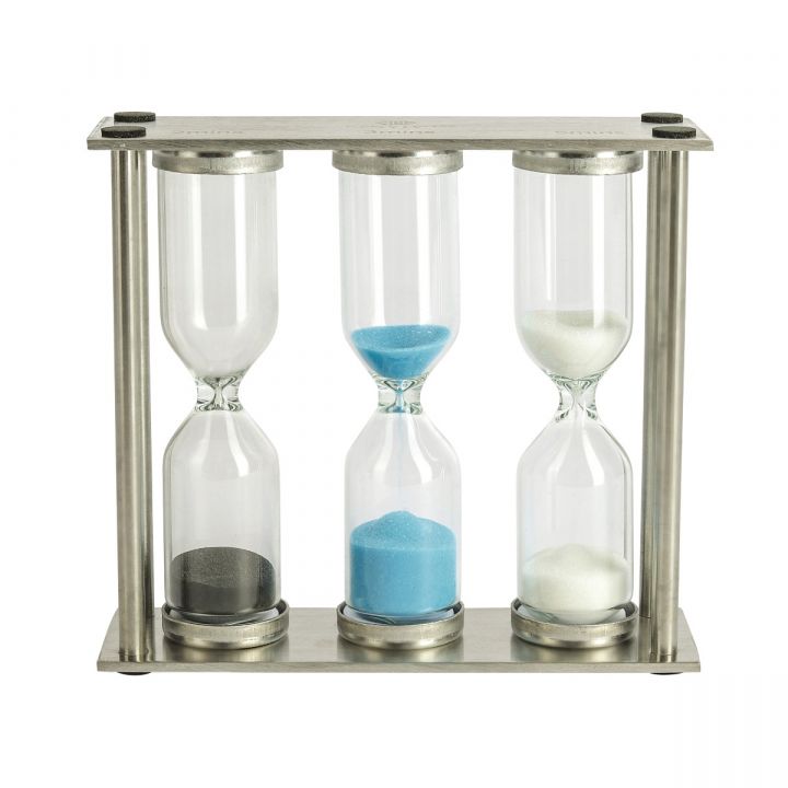 World Coffee Gear® Thee zandloper – 2/3/5 Minuten – RVS & Glas